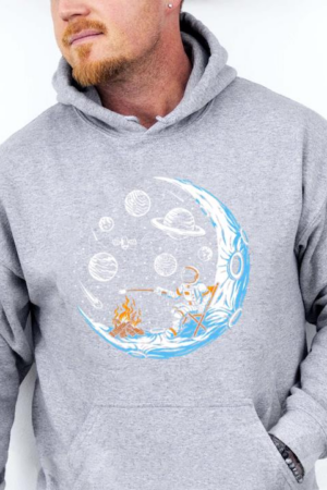 Astronaut On The Moon Camping Hoodie