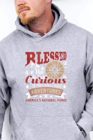 Blessed Are The Curious US National Park Camping Hoodie