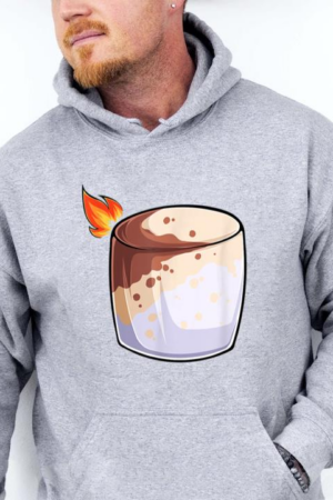 Burning Marshmallow Smores Camping Hoodie