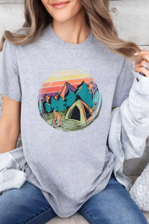 Camping Sunset Mountains T-Shirt