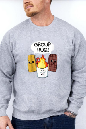 Group Hug Marshmallow Cracker Smore Camping Sweatshirt