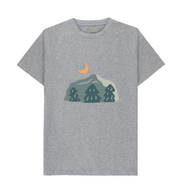 Abstract Nature Scene With Trees And Moon T Shirt Design T-Shirt
