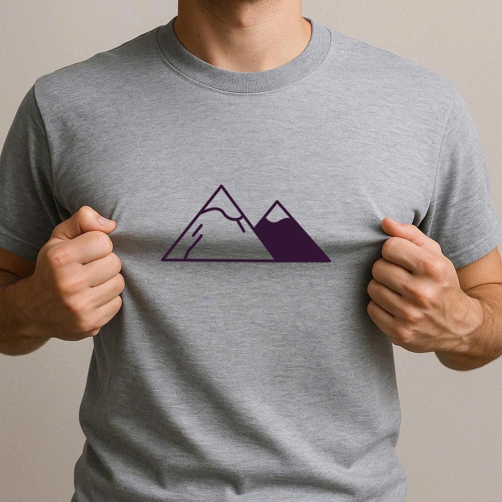 Alps Mountains Stroke T-Shirt - Image 2