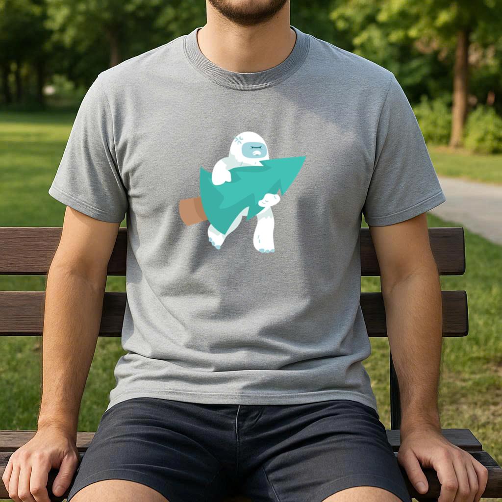 Angry Yeti Holding Tree T-Shirt - Image 4