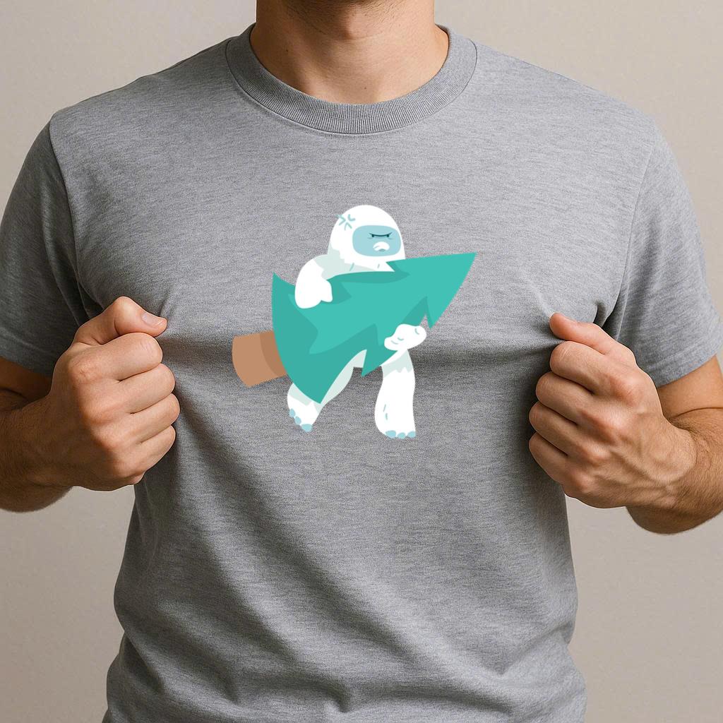 Angry Yeti Holding Tree T-Shirt - Image 2