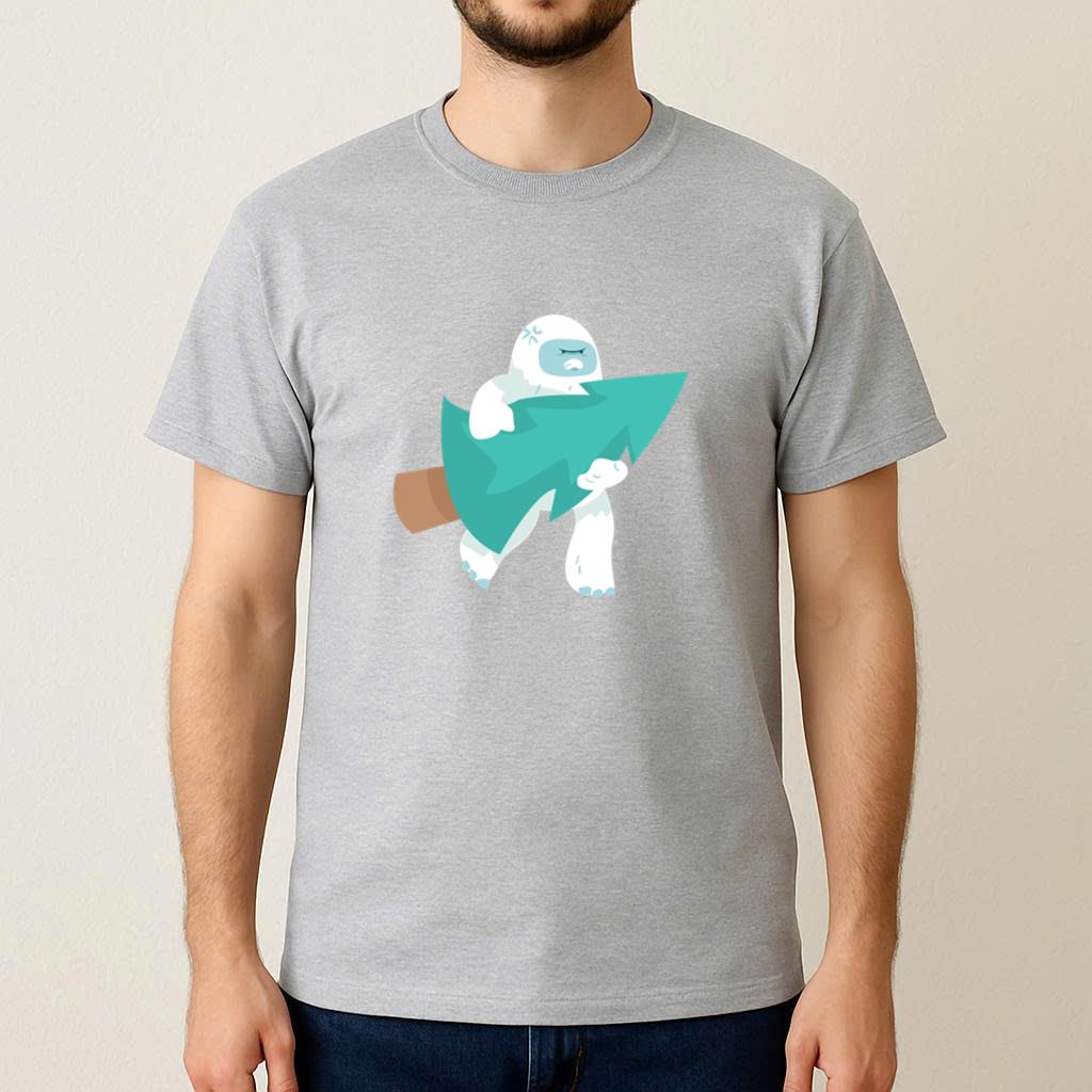 Angry Yeti Holding Tree T-Shirt - Image 3
