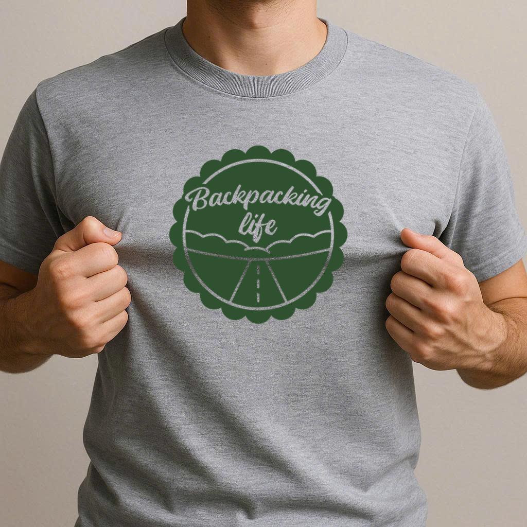 Backpacking Life Road Badge T-Shirt - Image 2