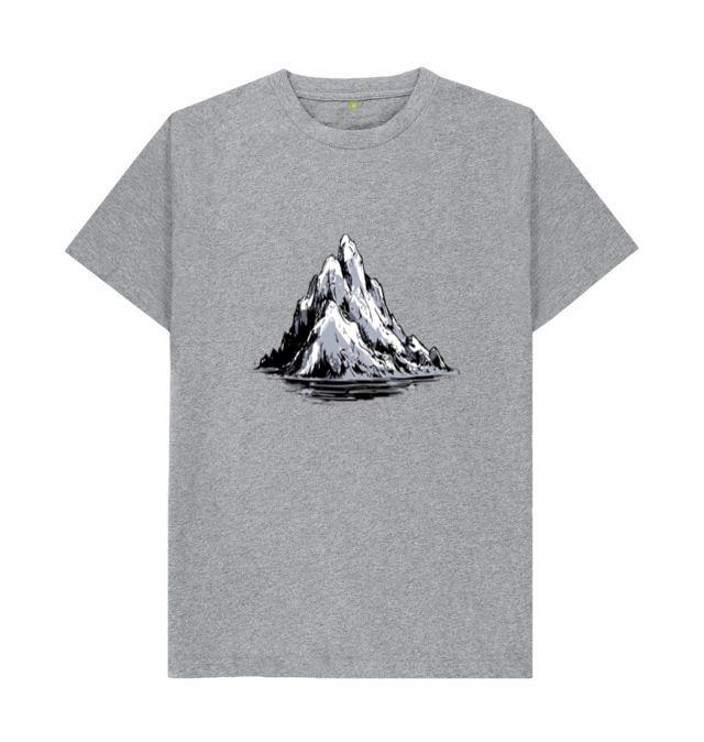 Black And White Illustration Of A Mountain T-Shirt