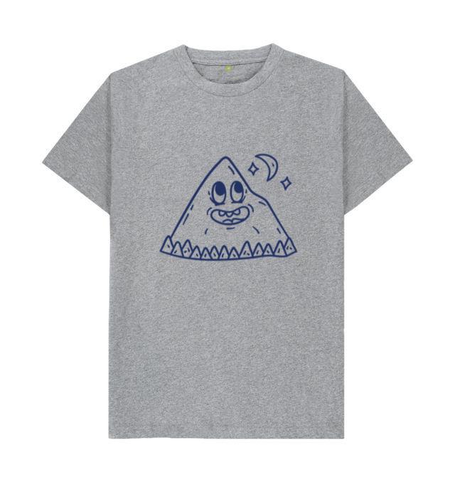 Blue Mountain With A Moon And Stars On It T-Shirt