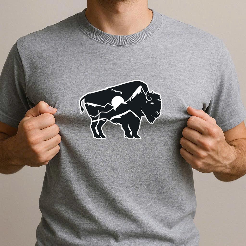 Buffalo Scene Double Image T-Shirt - Image 2
