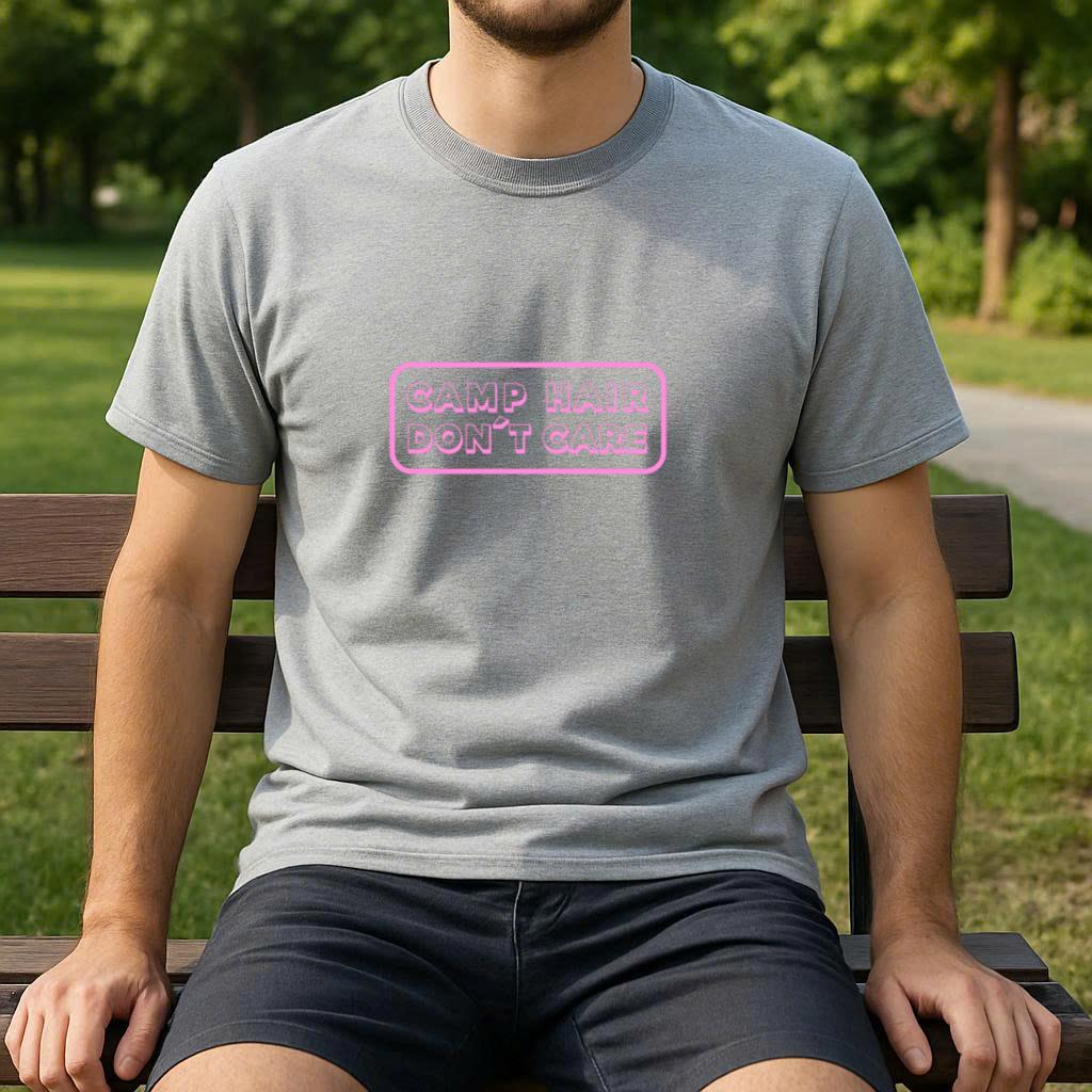 Camp Hair Quote Badge T-Shirt - Image 4