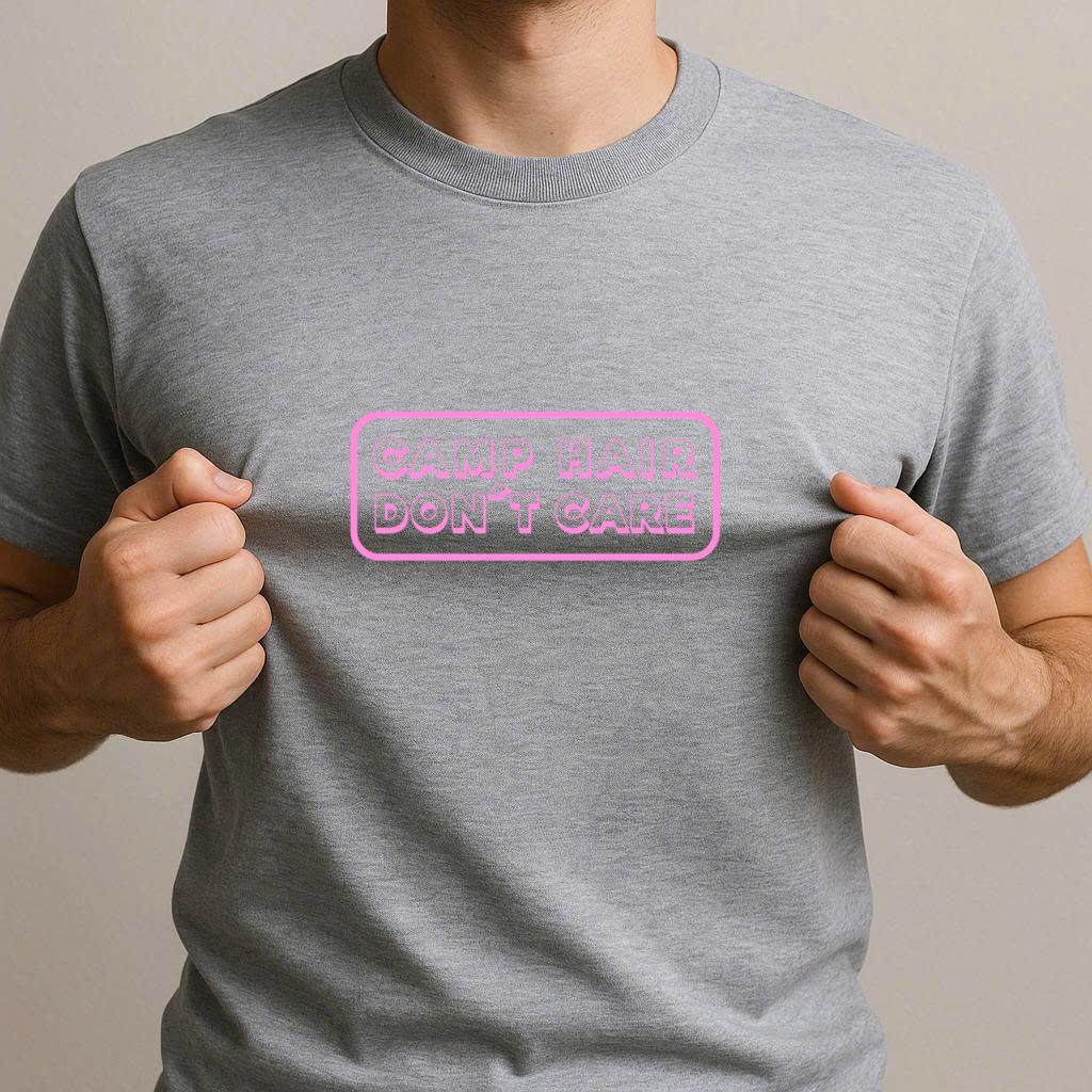 Camp Hair Quote Badge T-Shirt - Image 2