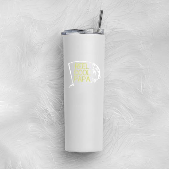 Fishing Reel Cool Papa Dad Tumbler - Image 2