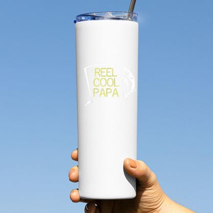 Fishing Reel Cool Papa Dad Tumbler - Image 3