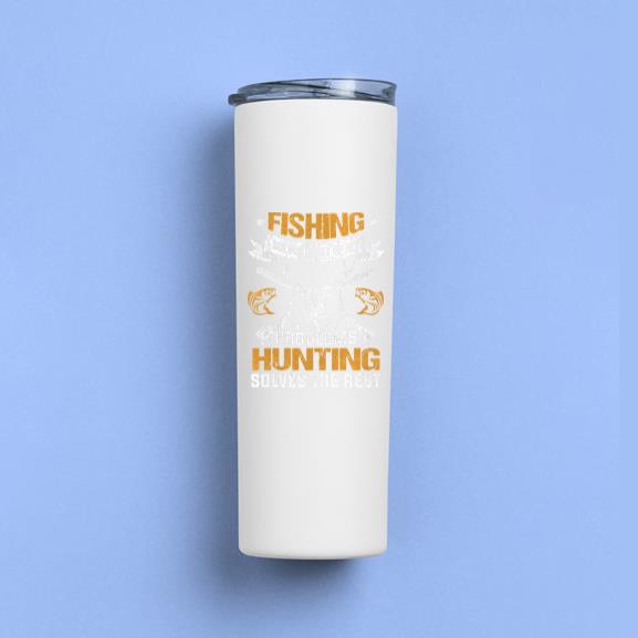 Fishing Solves Most Of My Problems Deer Tumbler