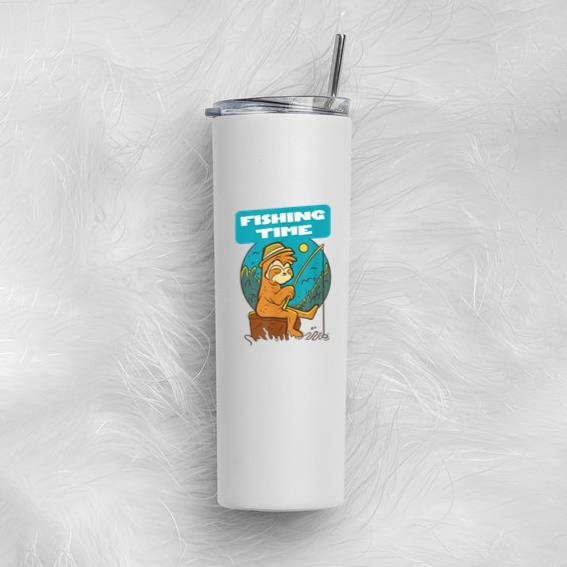 Fishing Time Sloth Tumbler - Image 2