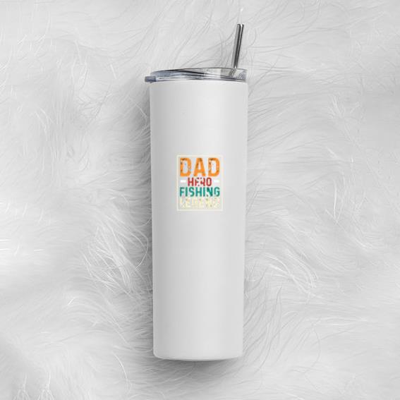fishing tshirt design dad hero Tumbler - Image 2