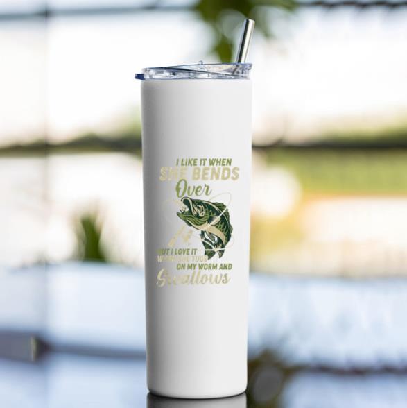 I Like It When She Bends Over Fishing Tumbler - Image 4