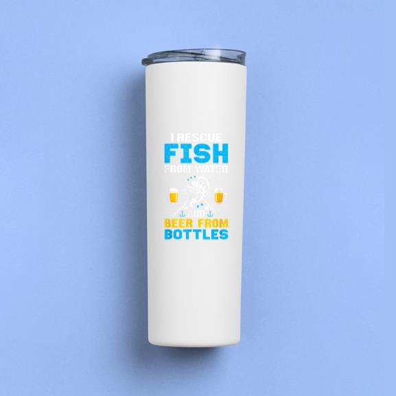 I Rescue Fish From Water And Beer From Bottle Tumbler