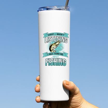 I Thinking About Fishing Tumbler - Image 3