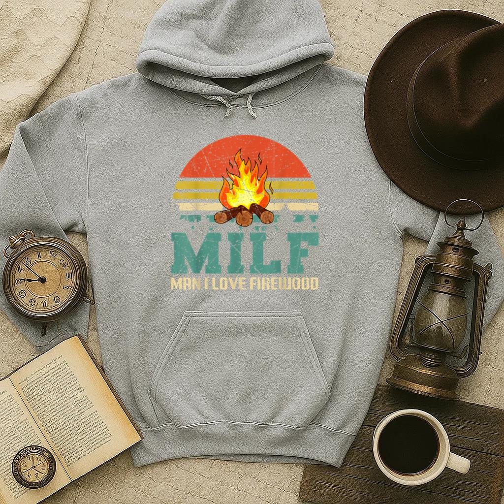 MILF Man I Love Firewood Funny Camping Hoodie - Image 4