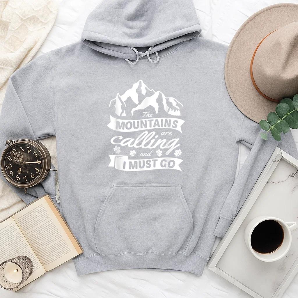 Mountains Are Calling Hiking Camping Hoodie
