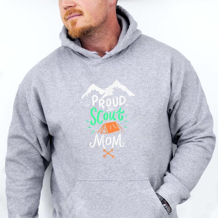 Proud Scout Mom Camping Hoodie - Image 2