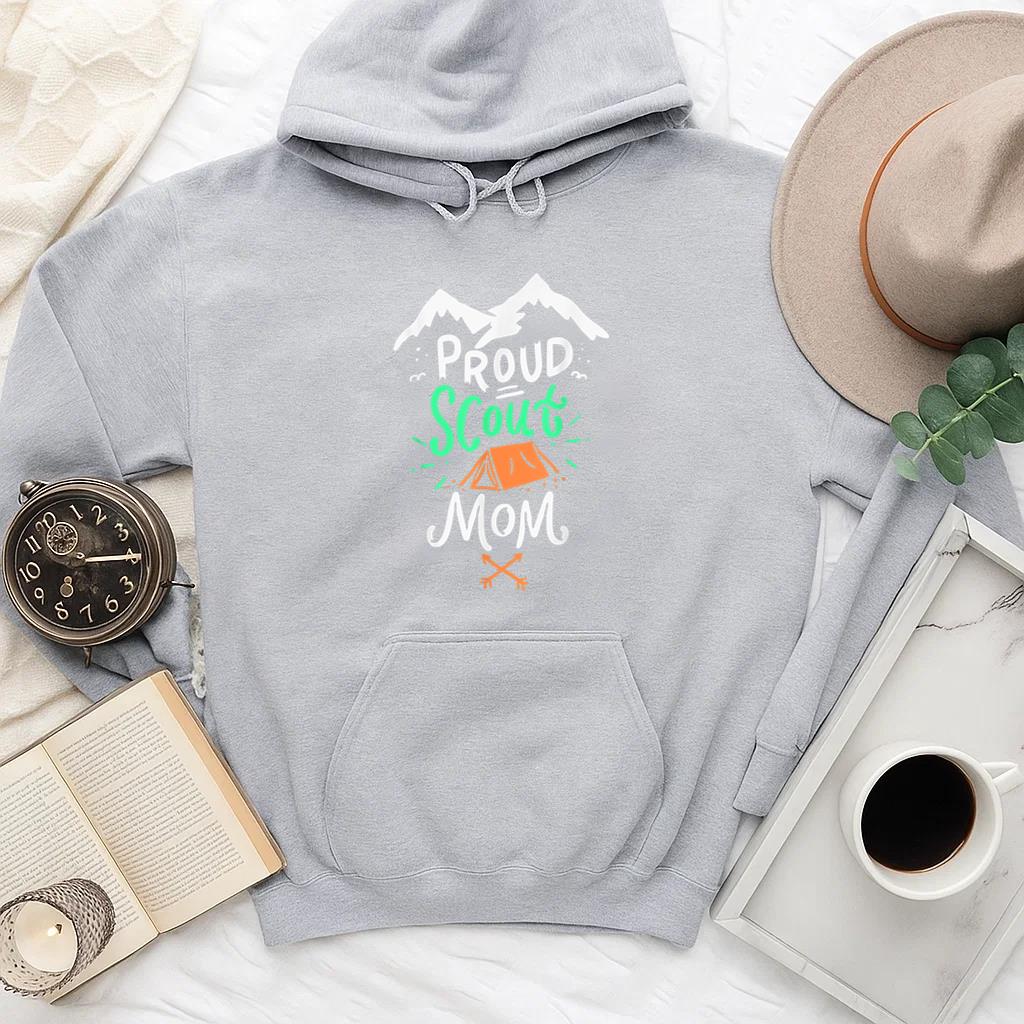 Proud Scout Mom Camping Hoodie