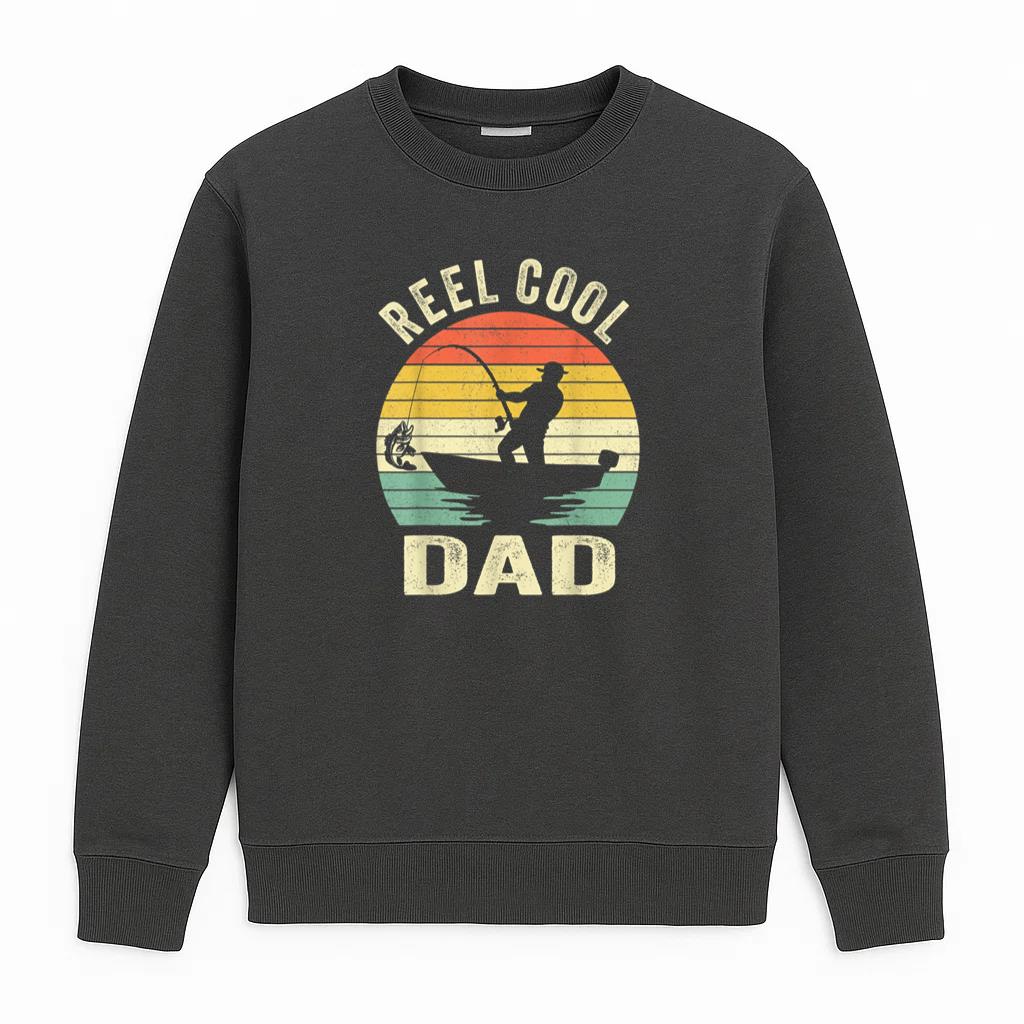 Reel Cool Dad Fishing Fathers Day Sweatshirt
