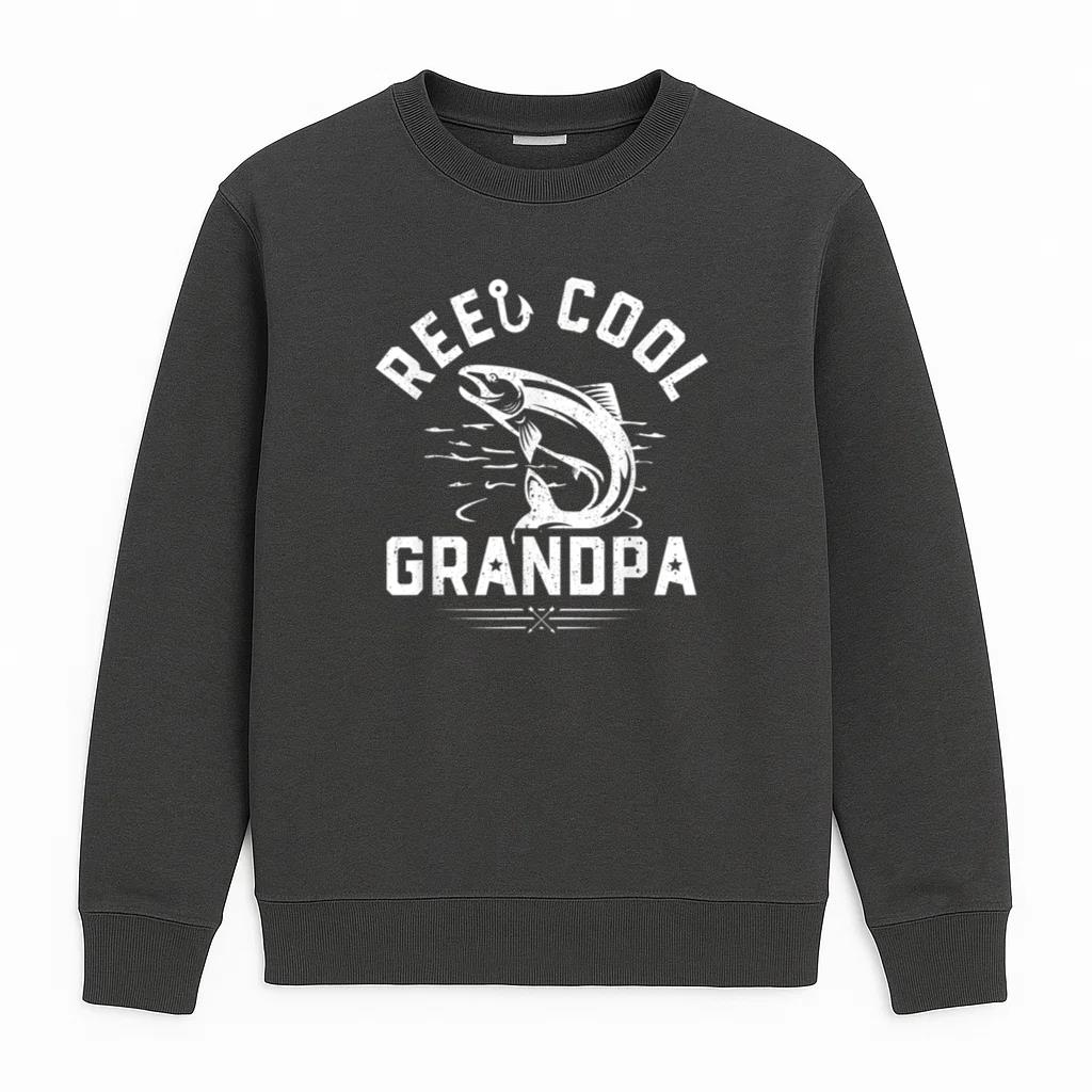 Reel Cool Grandpa Fishing Fathers Day Sweatshirt