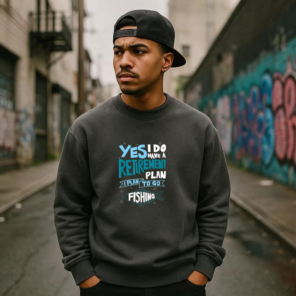 Retirement Plan To Go Fishing Sweatshirt - Image 4