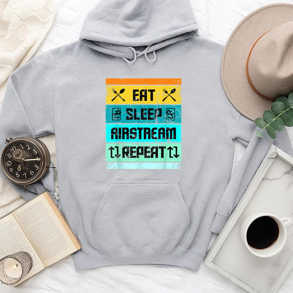 Retro Vintage Airstream Camping Hoodie