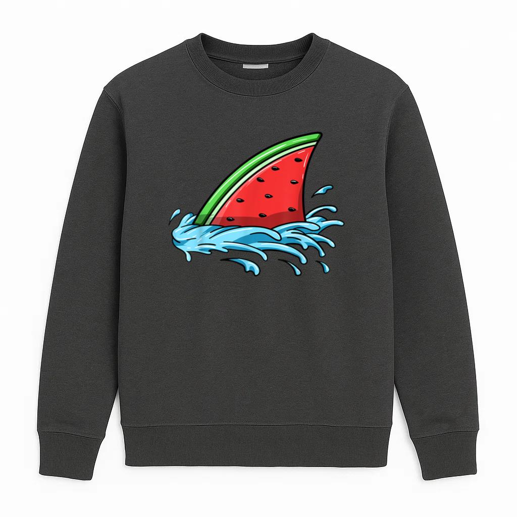 Shark Watermelon Fish Fin Summer Sweatshirt