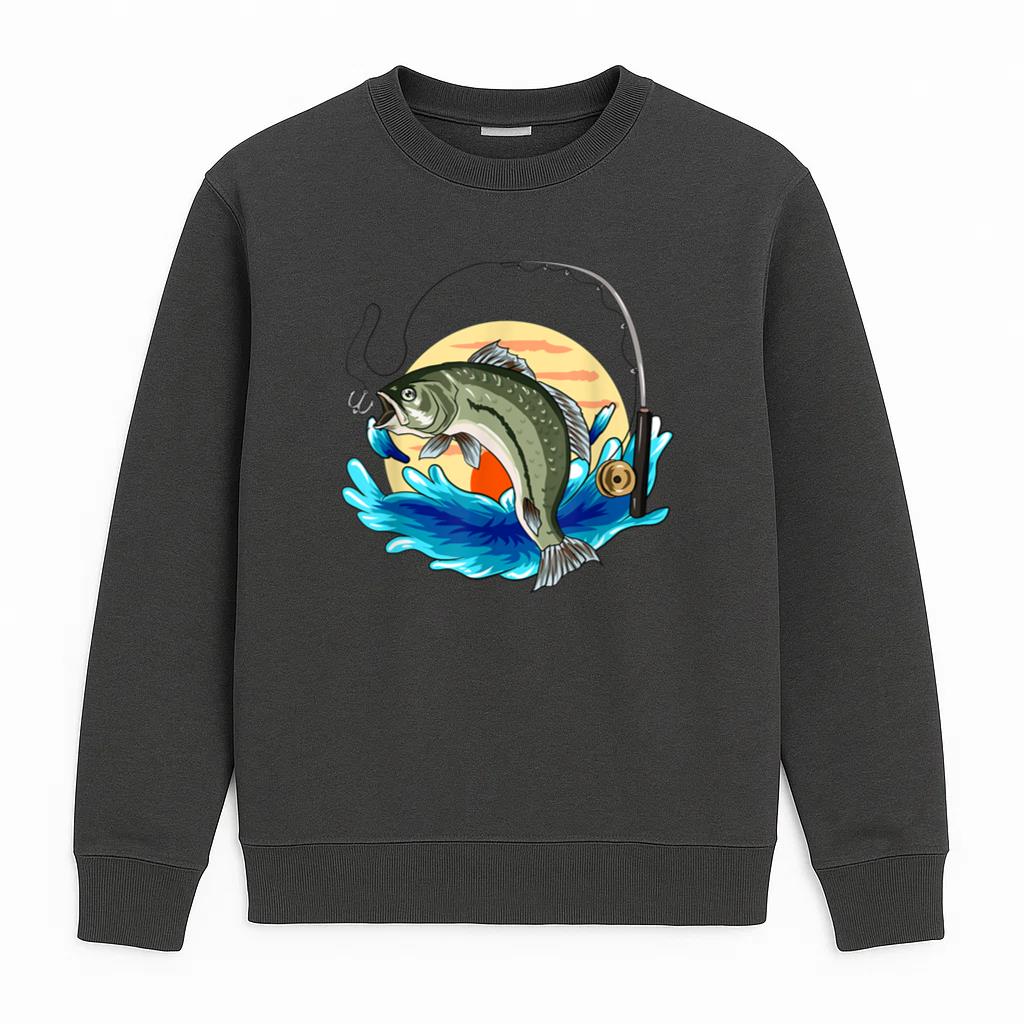 Sunset Fishing Retro Sweatshirt