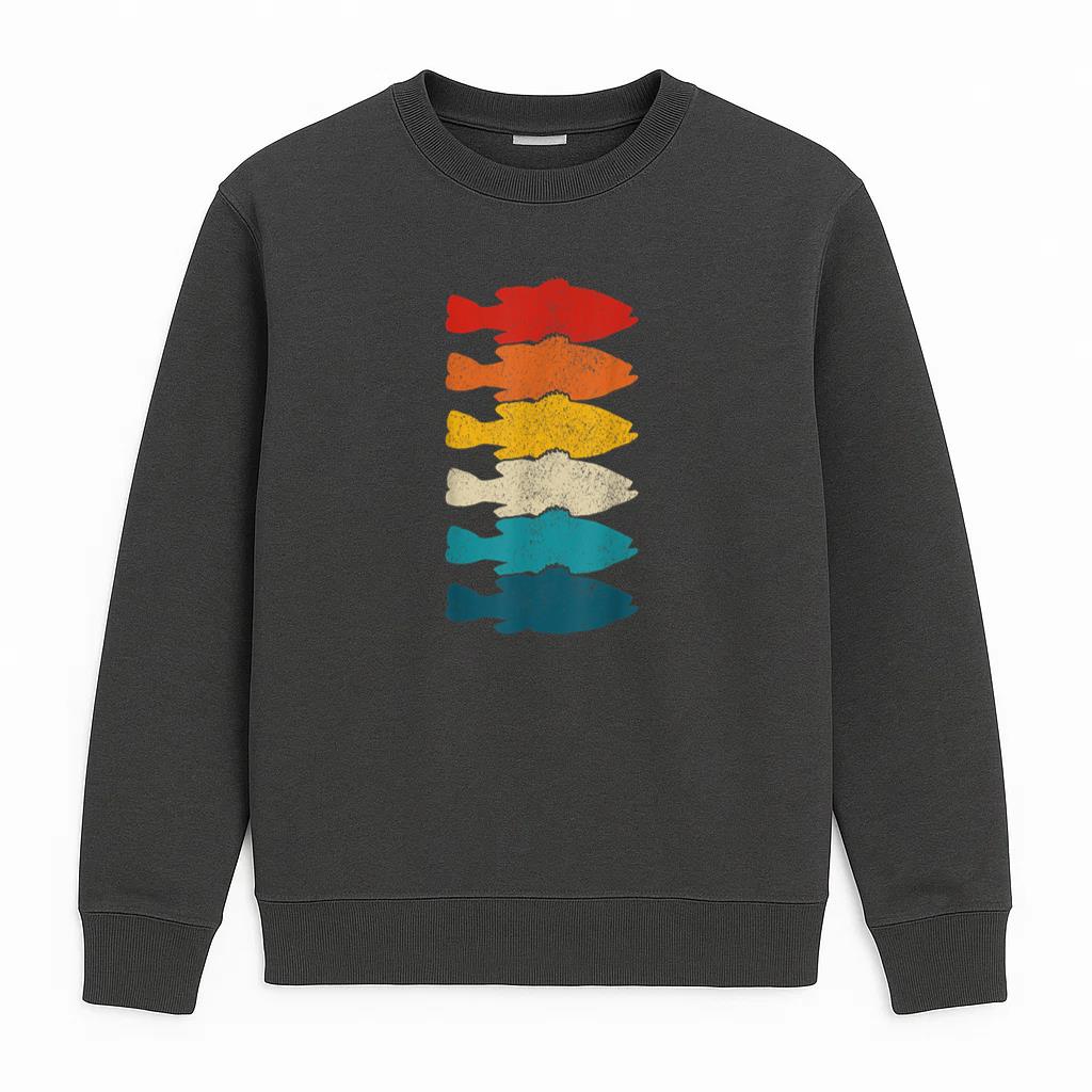 Vintage Fish Bass Fishing Fisherman Sweatshirt