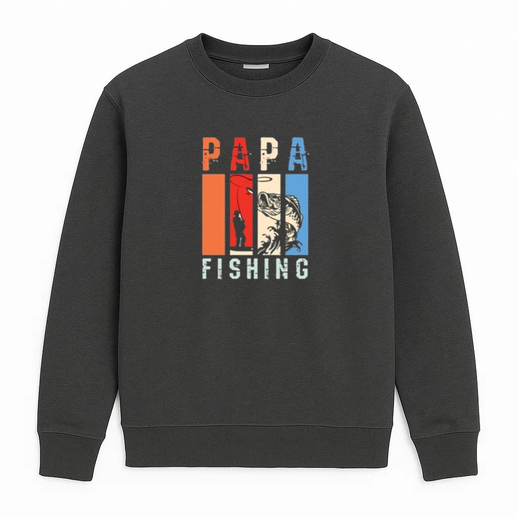 vintage papa fishing tshirt design Sweatshirt
