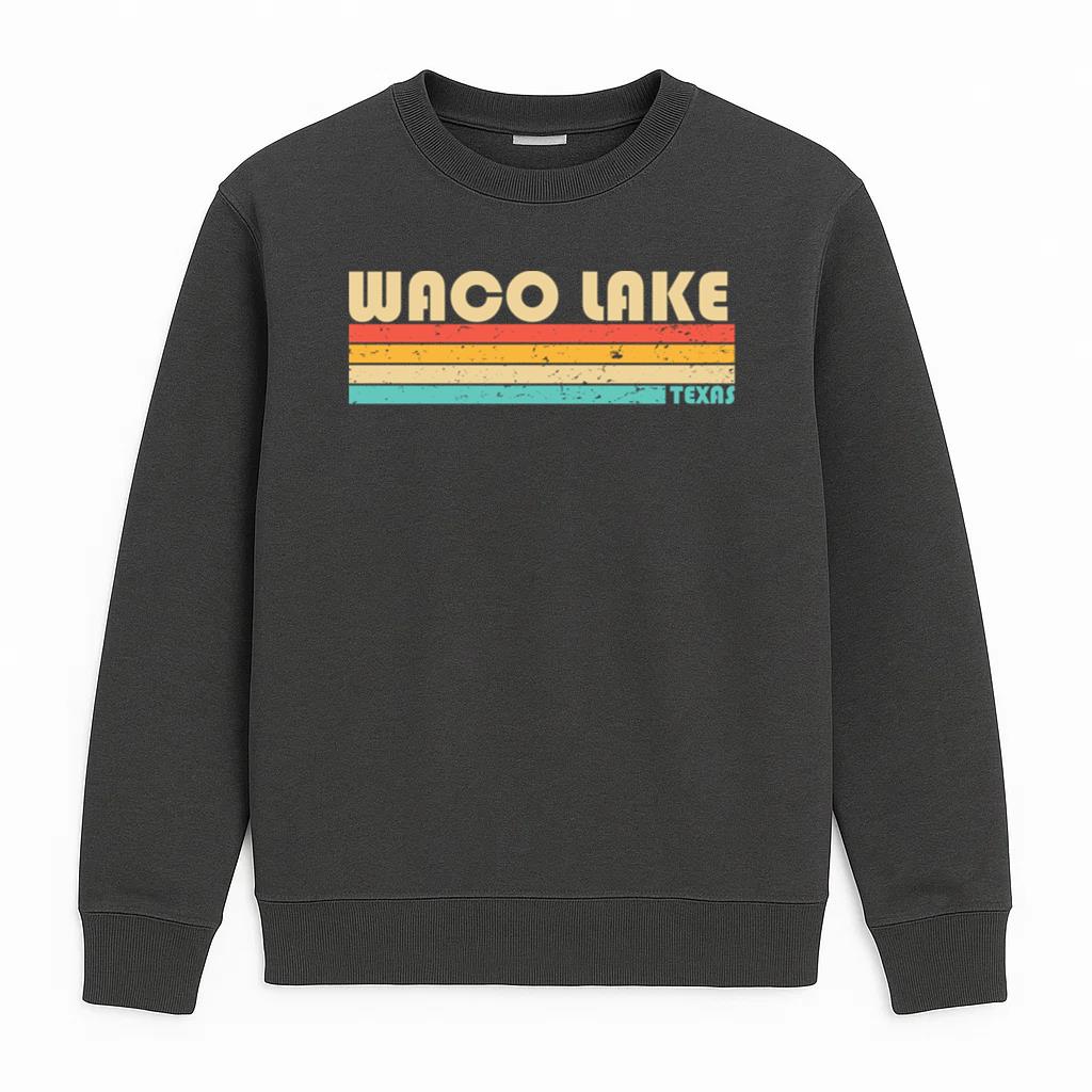 Waco Lake Fishing Camping Sweatshirt