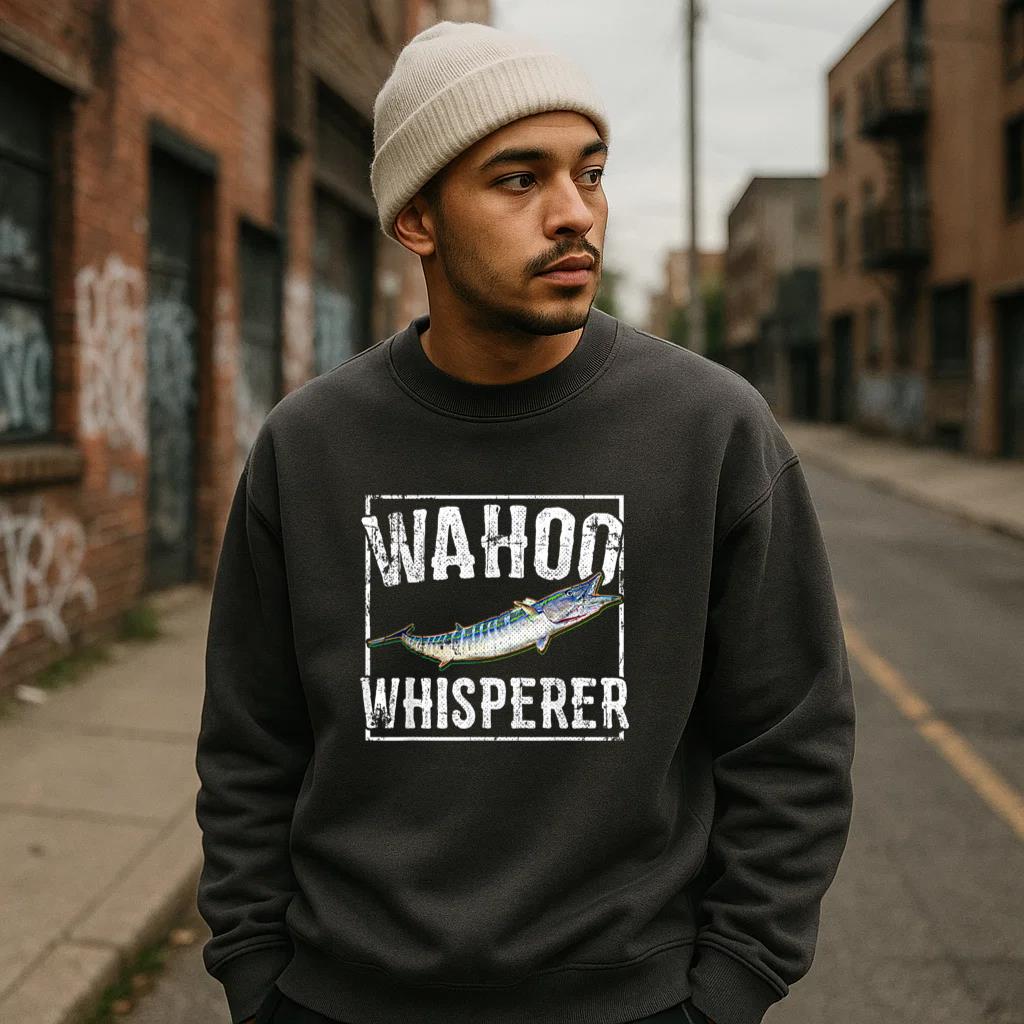 Wahoo Whisperer Deep Sea Fishing Sweatshirt - Image 3