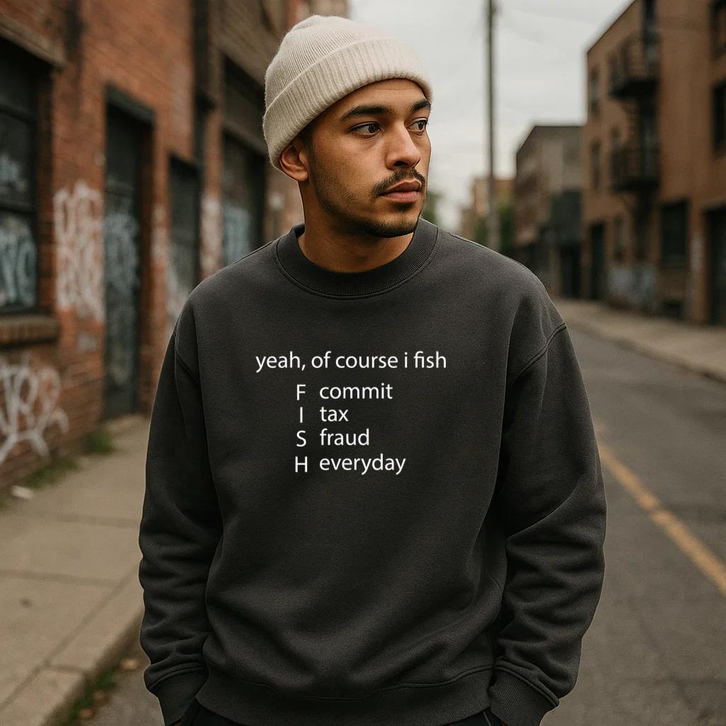 Yeah Of Course I Fish Everyday Fishing Sweatshirt - Image 3