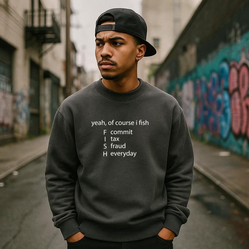 Yeah Of Course I Fish Everyday Fishing Sweatshirt - Image 4